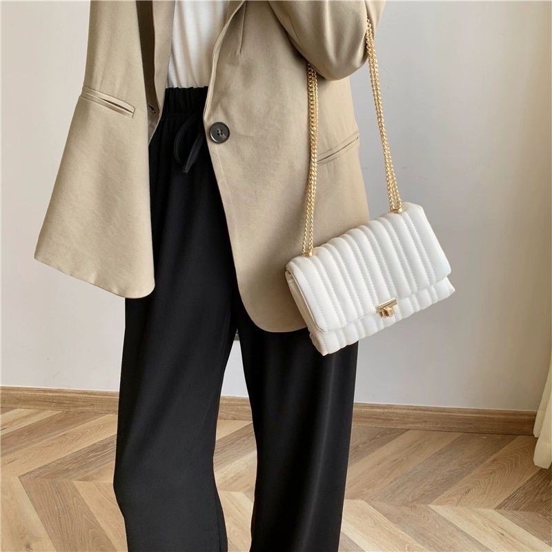 TAS SELEMPANG ZARA QUILTED MIDI CROSSBODY BIG MEDIUM UKURAN BESAR ORI