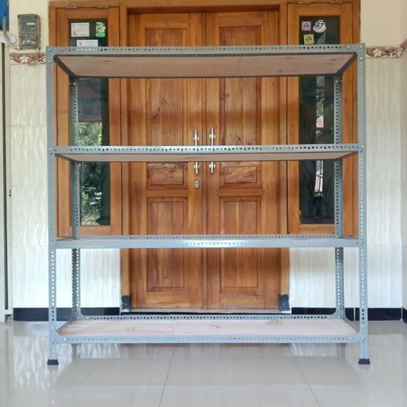 Jual RAK SIKU LUBANG (150X150X40) 4 SAP | Shopee Indonesia