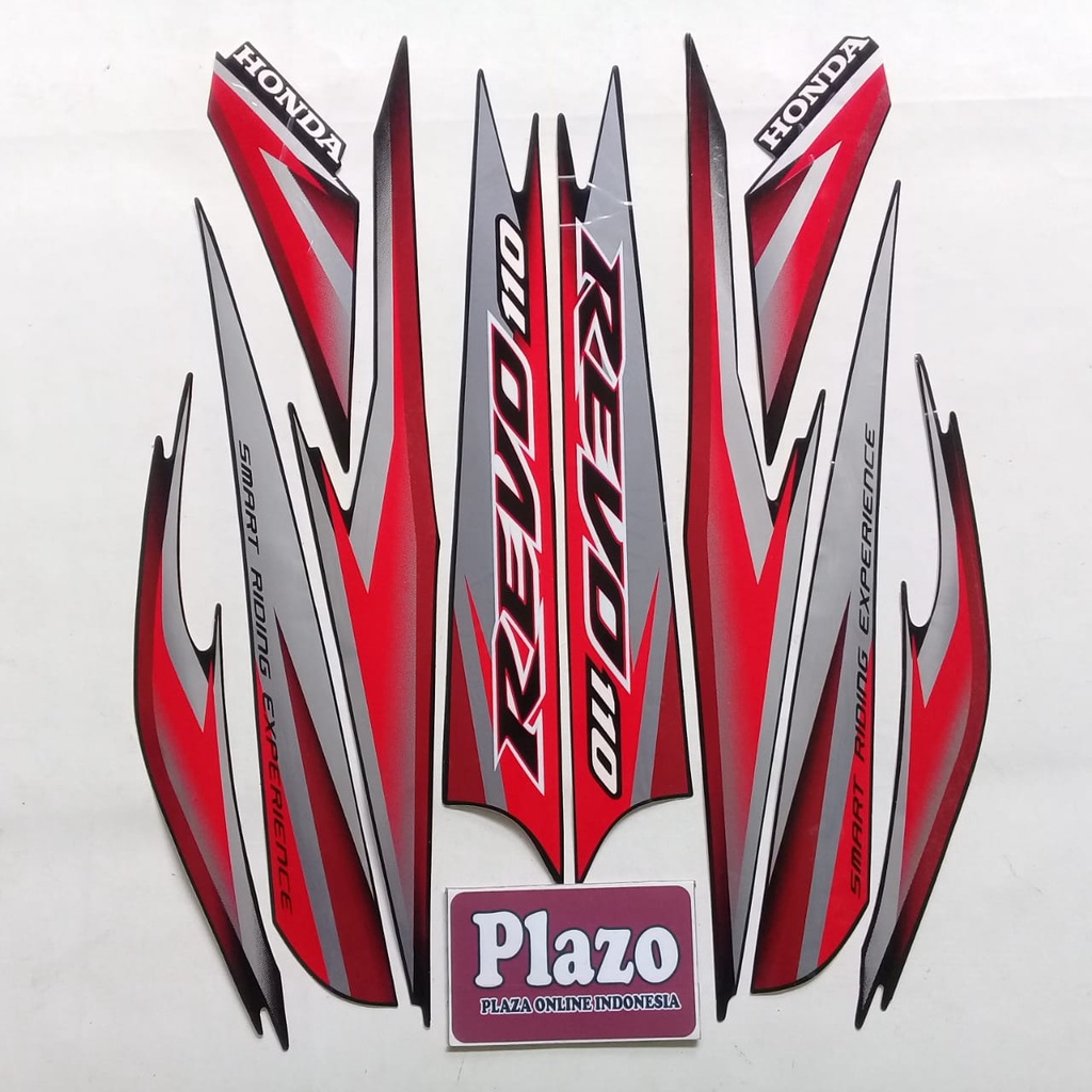 Jual Sticker Striping Lis Motor Honda Revo 110 Cw 2010 Full Hitam Merah