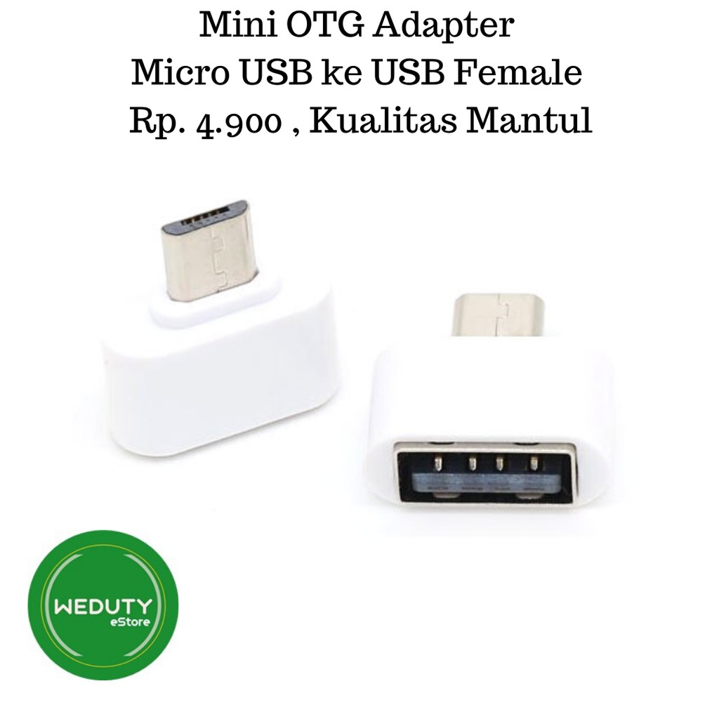 Jual MINI OTG ADAPTER MICRO USB KE USB FEMALE KONEKTOR KE HANDPHONE ...
