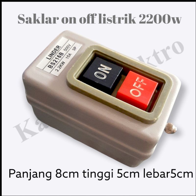 Jual Saklar On Off Listrik Besar 2200 watt | Shopee Indonesia
