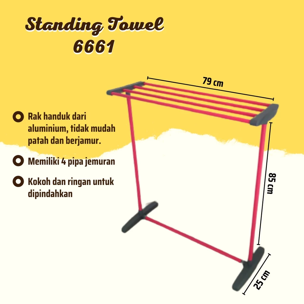 Jemuran handuk dynamic 6661 / standing towel kekinian rakit sendiri / rak