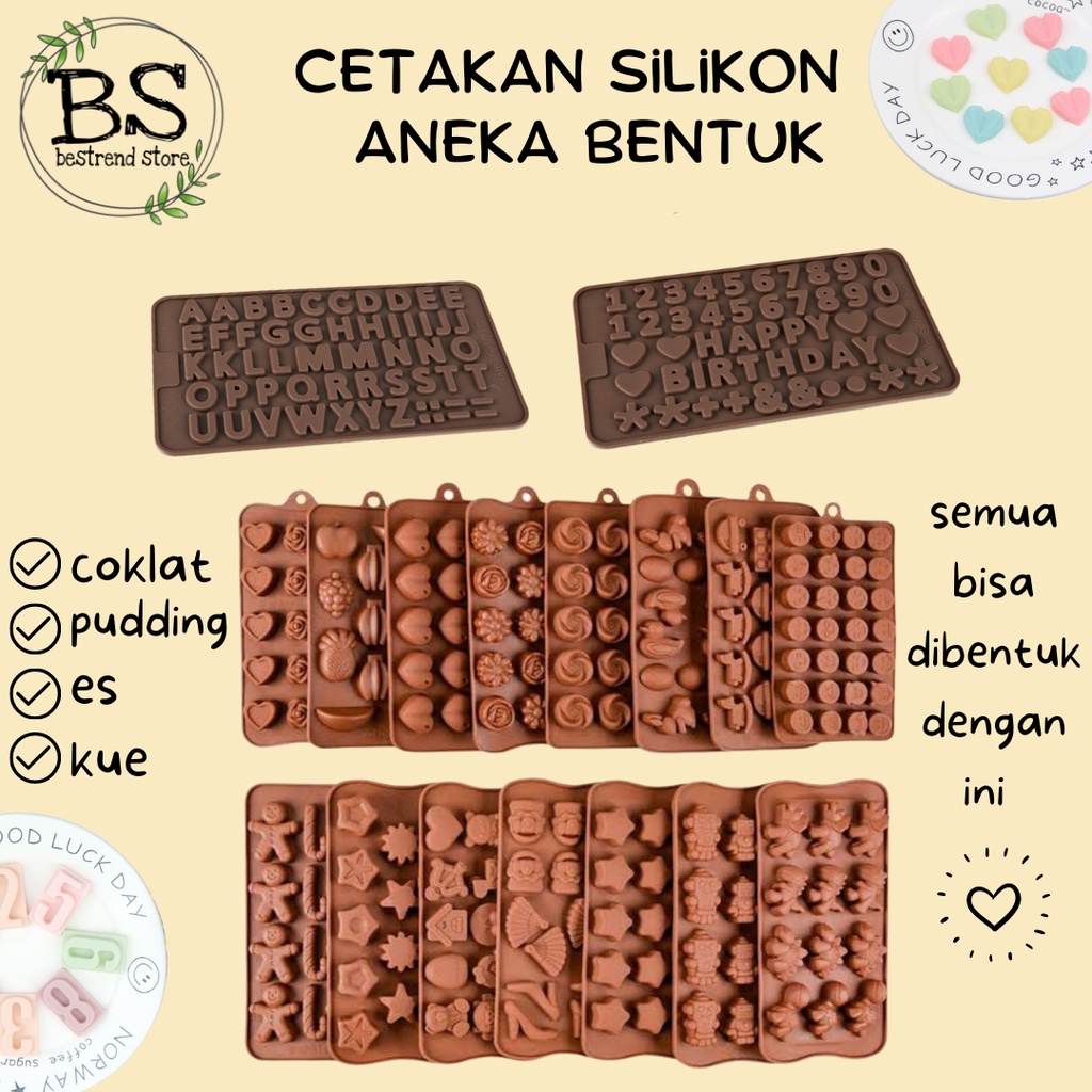 Jual Cetakan Silikon Coklat Cokelat Kue Puding Es Jelly Silicon Huruf ...