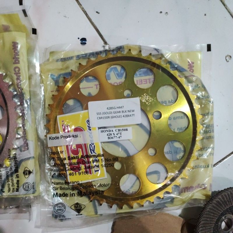 Jual gear sss gold tk 428 43 44 46 47 untuk new CBR 150R 2018 keatas 6