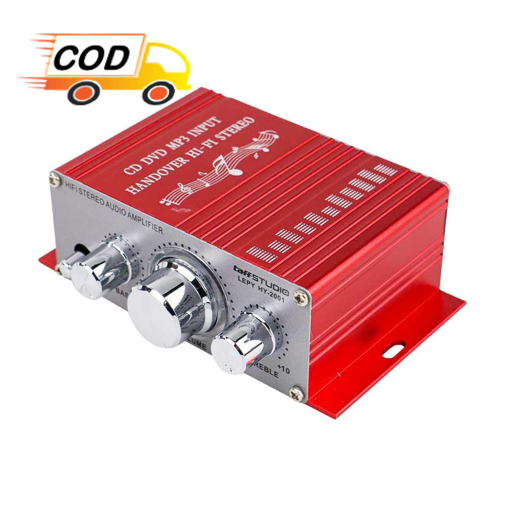 Jual Power Amplifier Speaker Aktif 12V Bass Booster Treble 2 in 1