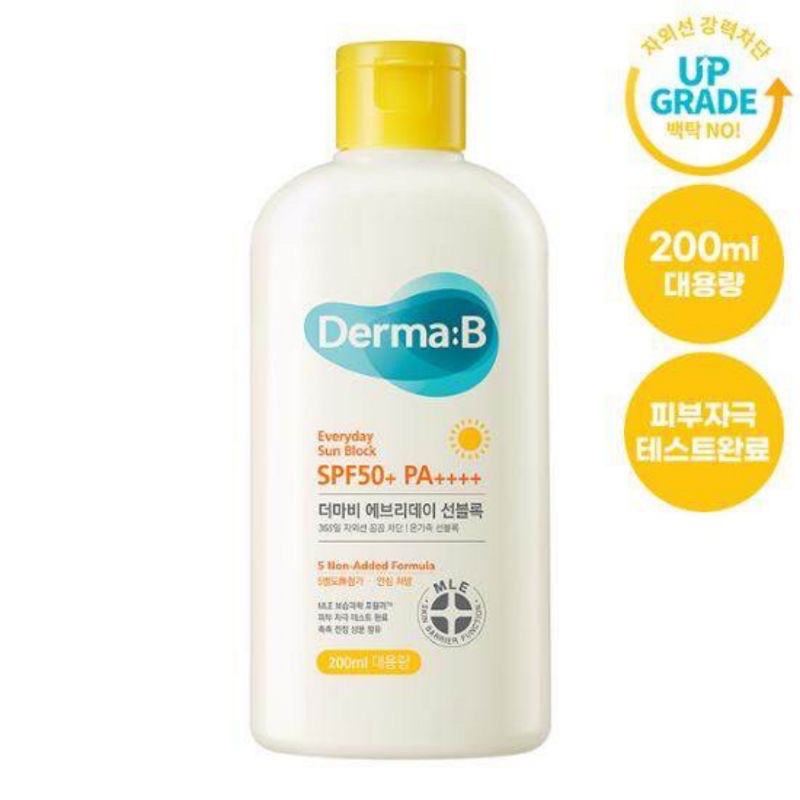 Jual DERMA:B Everyday Sun Block SPF 50+ PA++++ 200ml | Shopee Indonesia