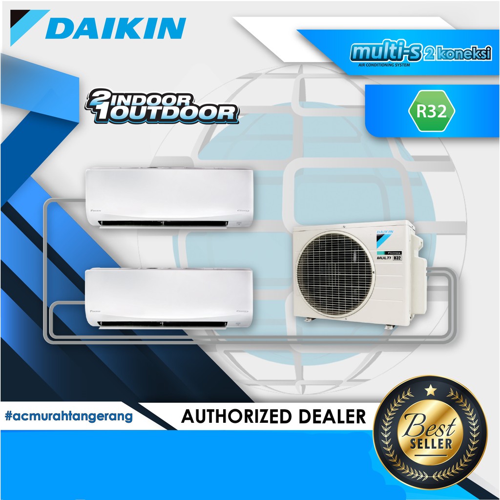 Jual AC Daikin Multi S 2 Koneksi 1 2 PK 1.5 PK MKC50SVM4 Shopee Indonesia