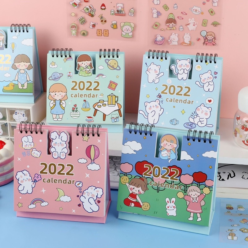 Jual Cute kawaii 2022 japan korean Calendar kalender korea diary ...