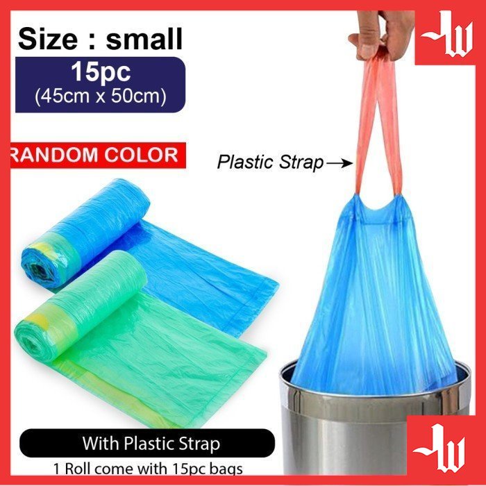 Jual Kantong Plastik Sampah Isi 15 Tali Refill Roll Plastik Gulung 45x50 Shopee Indonesia 