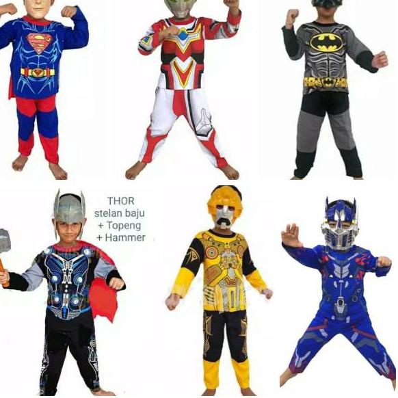 Jual New BAJU ANAK KOSTUM ULTRAMAN SUPERMAN BUMBLEBEE BATMAN THOR ...