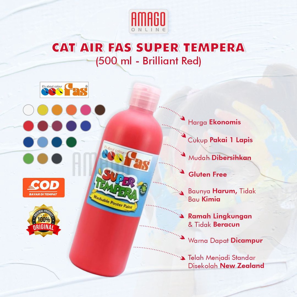 FAS Paint Super Tempera Black 500ml