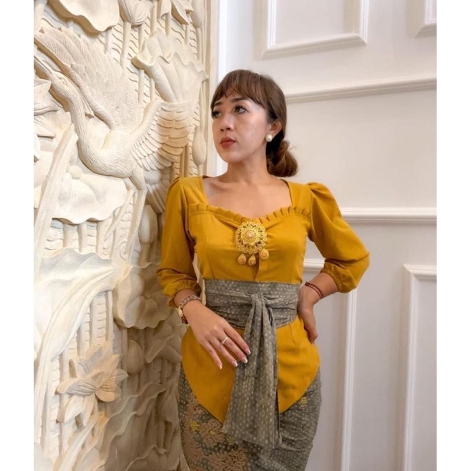 Jual Kebaya Jadi Bahan Shiffon Premium Dengan Model Lengan Balon