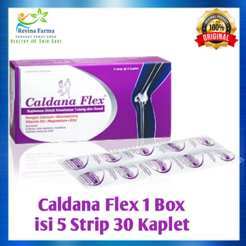 Jual Caldana Flex 1 Box Isi 30 Kaplet Glucosamine 750mg Calsium 500mg