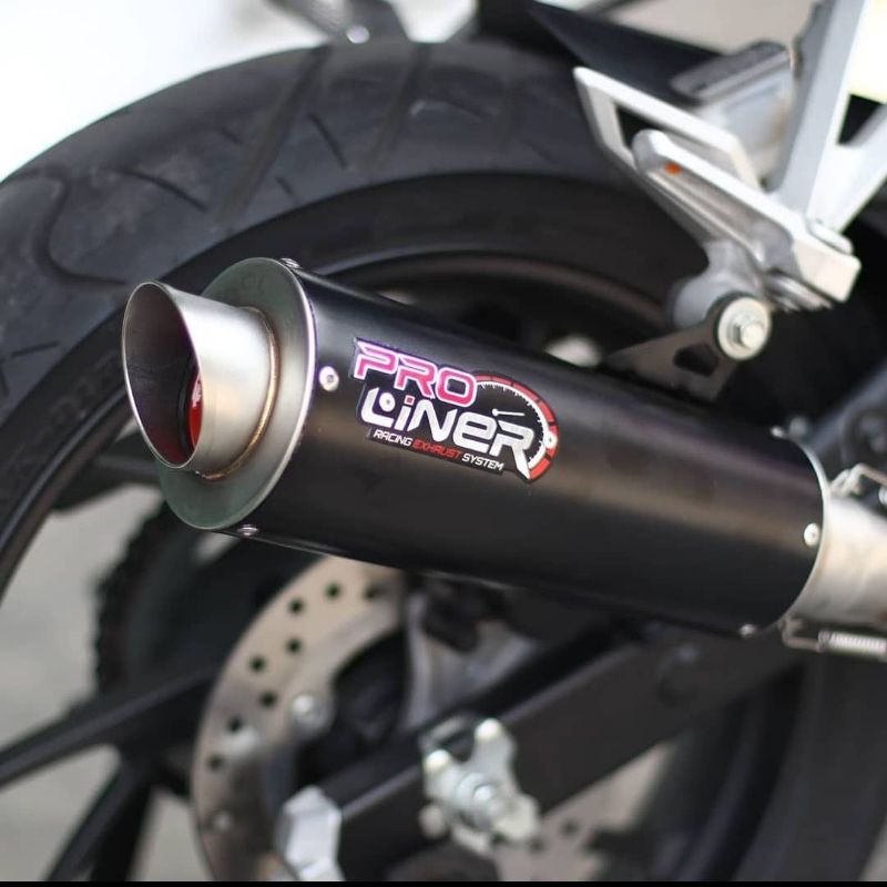 Jual Knalpot Proliner TR1R Long Black CBR150 GSX150 R15 VIXION XABRE ...