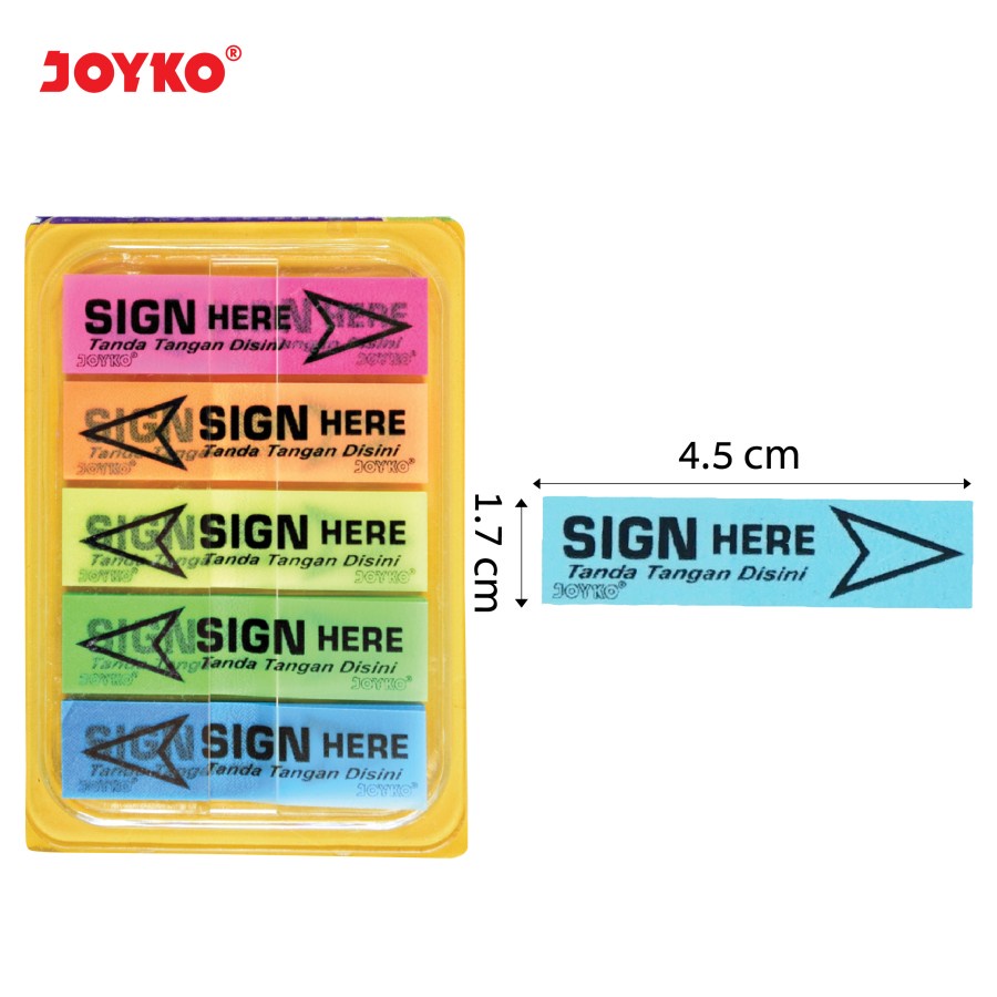 Jual Index & Mark / Sticky Note Sign Here JOYKO IM-37 Plastik | Shopee ...