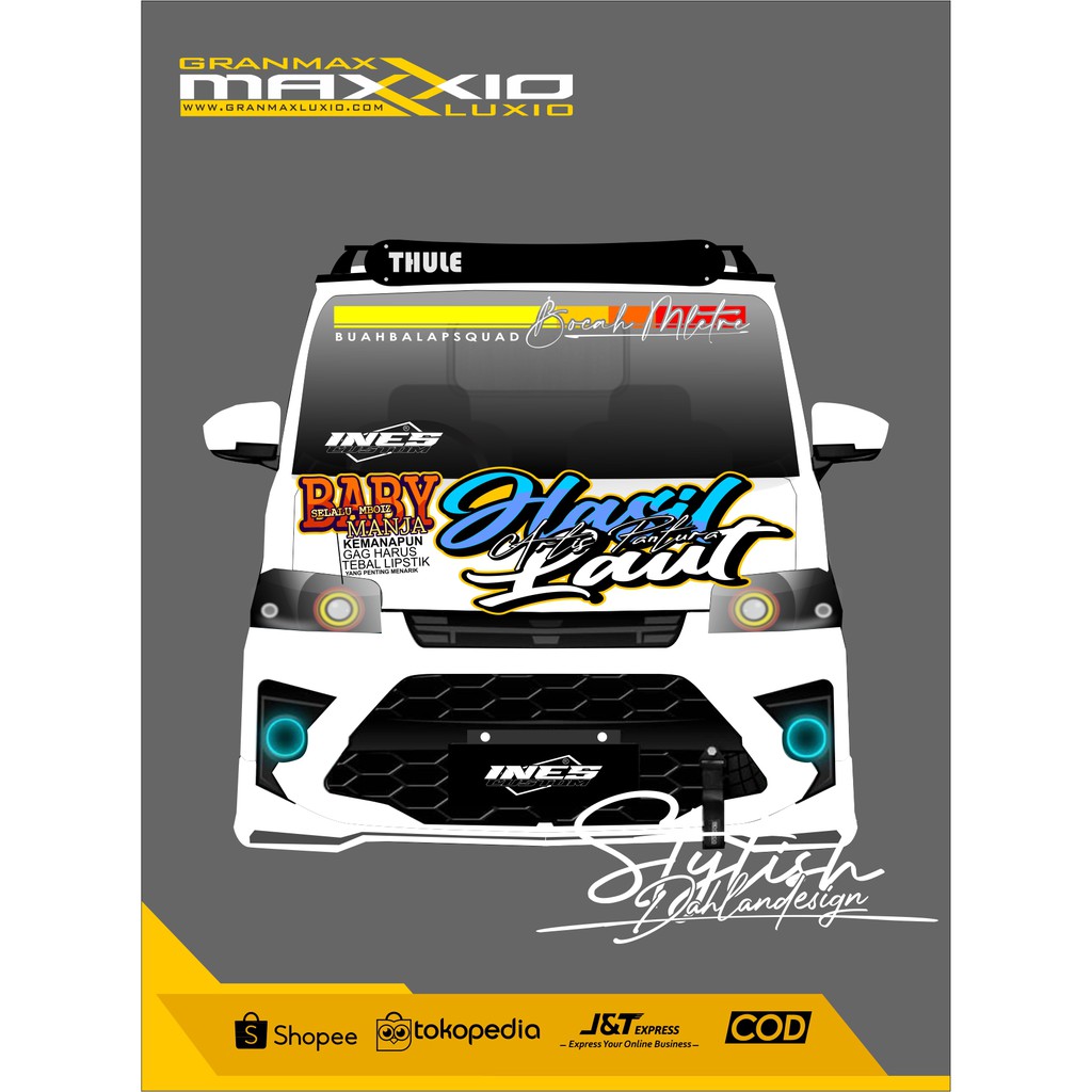 Jual Stiker decal kabin grandmax pickup carry apv l300 MURAH | Shopee ...