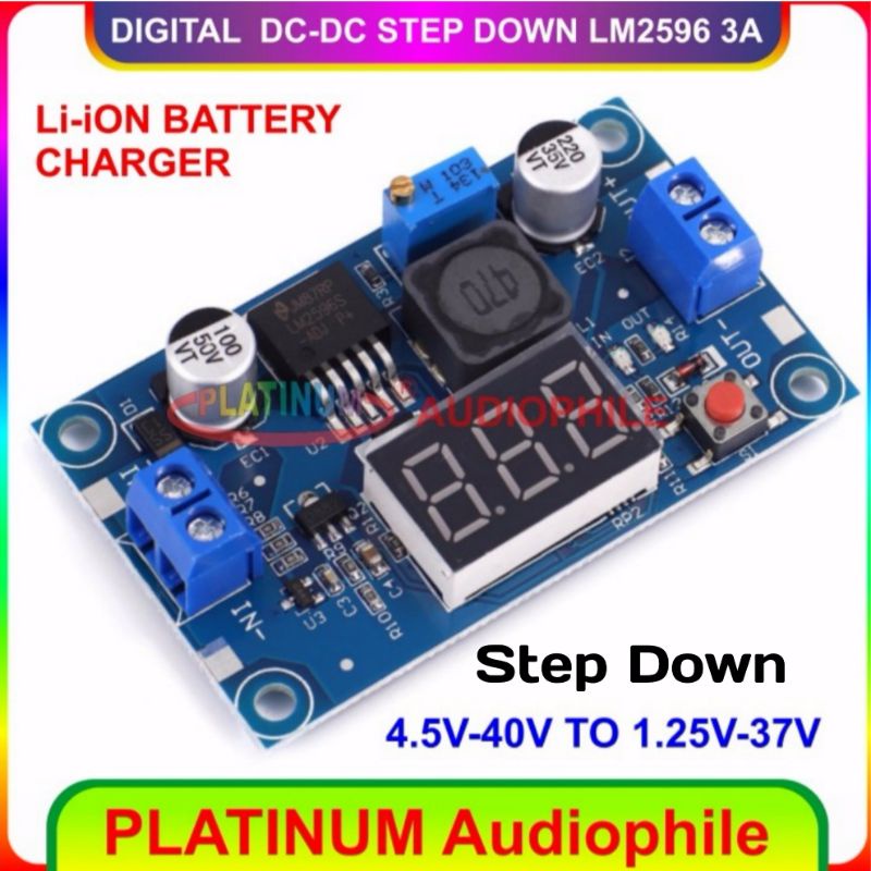 Jual Step Down LM2596 Digital DC To DC Step Down Adjustable Modul