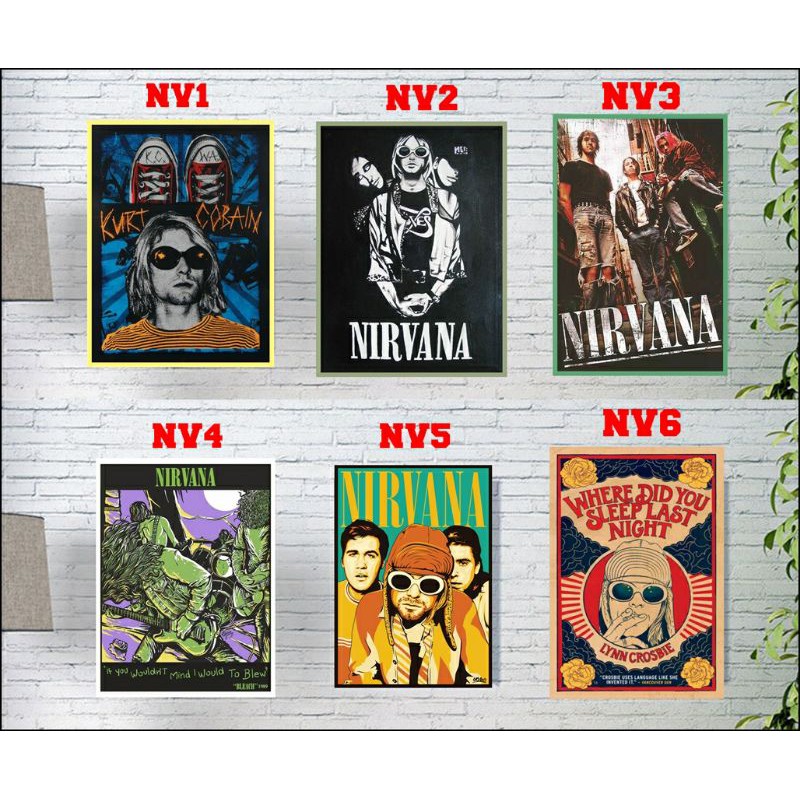 Jual Poster Nirvana Kurt Cobain Band Grunge Buy 1 Get 1 Free | Shopee ...