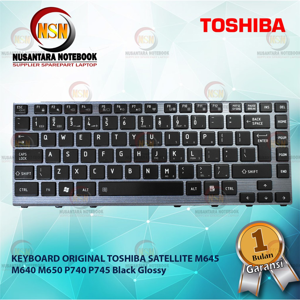 Jual Keyboard Original Toshiba Satellite M640 M645 M650 P740 Black ...