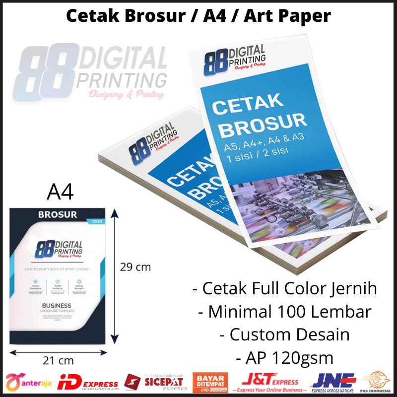 Jual A4 Cetak Brosur Murah Brosur Art Paper Brosur Kilat Shopee