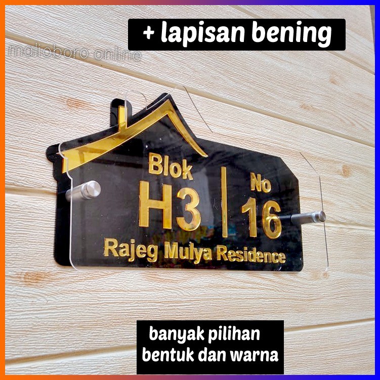 Jual READY!!! PAPAN NOMOR RUMAH AKRILIK NOMER RUMAH AKRILIK NO RUMAH ...