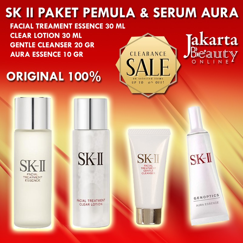Jual SKII SK II PAKET FACIAL TREATMENT ESSENCE, CLEAR LOTION, GENTLE ...