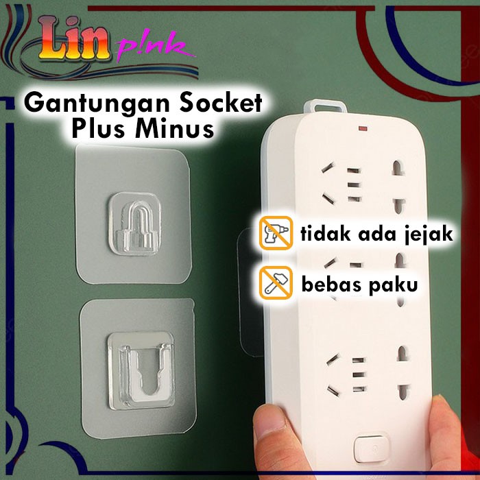 Jual LP Gantungan Tempel Socket / Hook Gantung Plus Minus / Gantungan ...