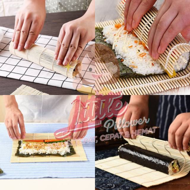 Jual Tikar Bambu Penggulung Sushi Roller Kimbab Alas Gulung Sushi