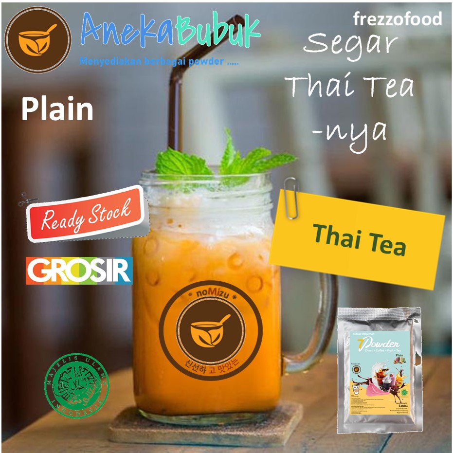 Jual Bubuk Minuman Plain Thai Tea Kg Serbuk Minuman Rasa Thai Tea