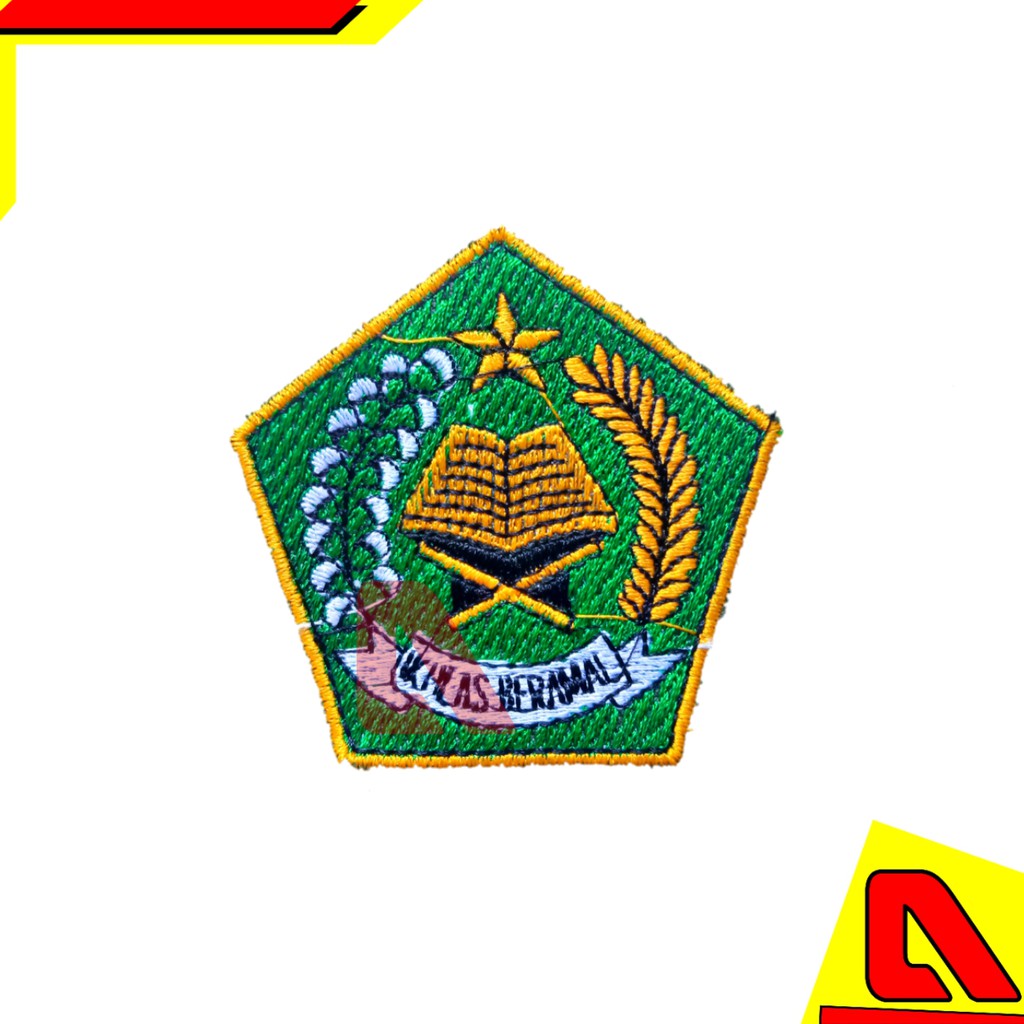 Jual BET BADGE LOGO IKHLAS BERAGAMA KEMENAG KEMENTRIAN AGAMA BORDIR SET ...