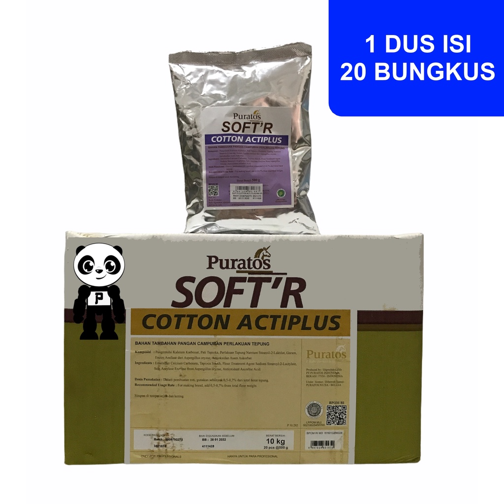 Jual Puratos Softr Cotton Actiplus per Karton 10Kg Isi 20 Bungkus ...