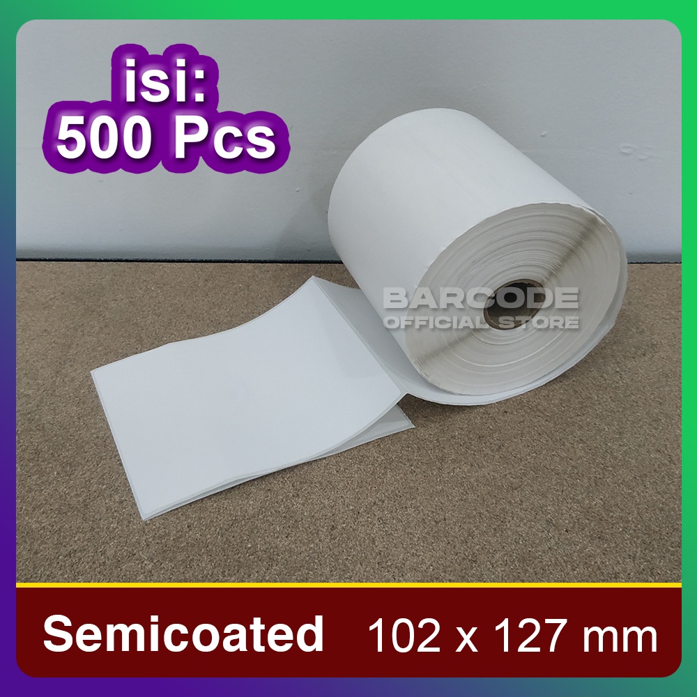Jual Label Sticker 102 X 127 mm 102x127mm 102x127 Barcode Semicoated ...