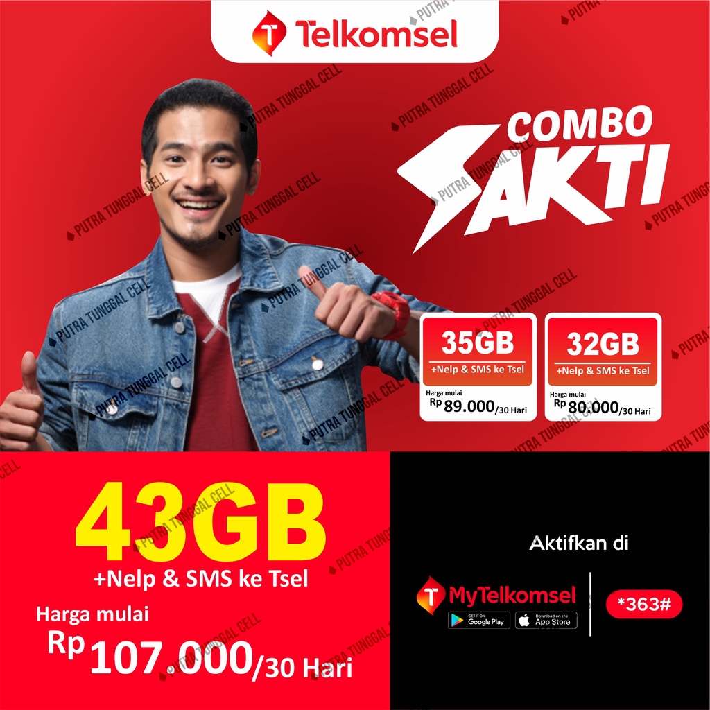 Jual Kartu Combo Sakti Telkomsel Nasional 40GB/32GB/30GB Simpati Loop ...