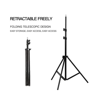 Ring Light Led 26Cm Lampu 26 Cm Make Up Vlog Ringlight Tripod 2.1M