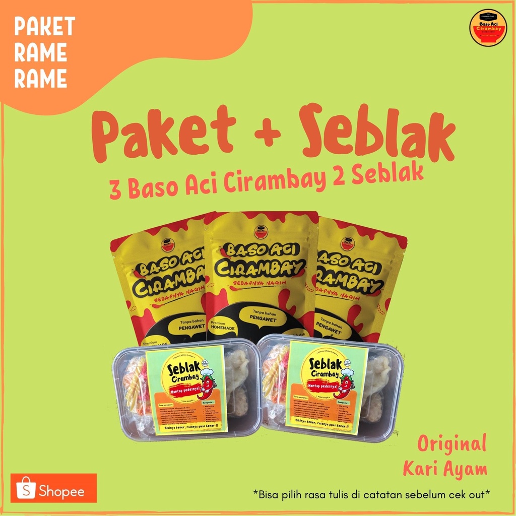 Jual Paket 3 Baso Aci Cirambay 2 Seblak Shopee Indonesia