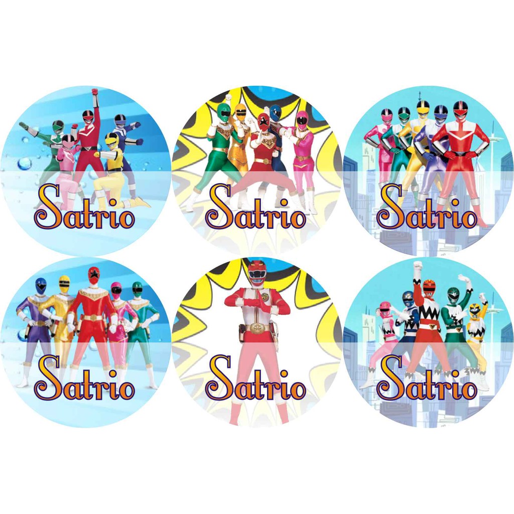 Jual STIKER LABEL NAMA WATERPROOF CIRCLE POWER RANGER | Shopee Indonesia