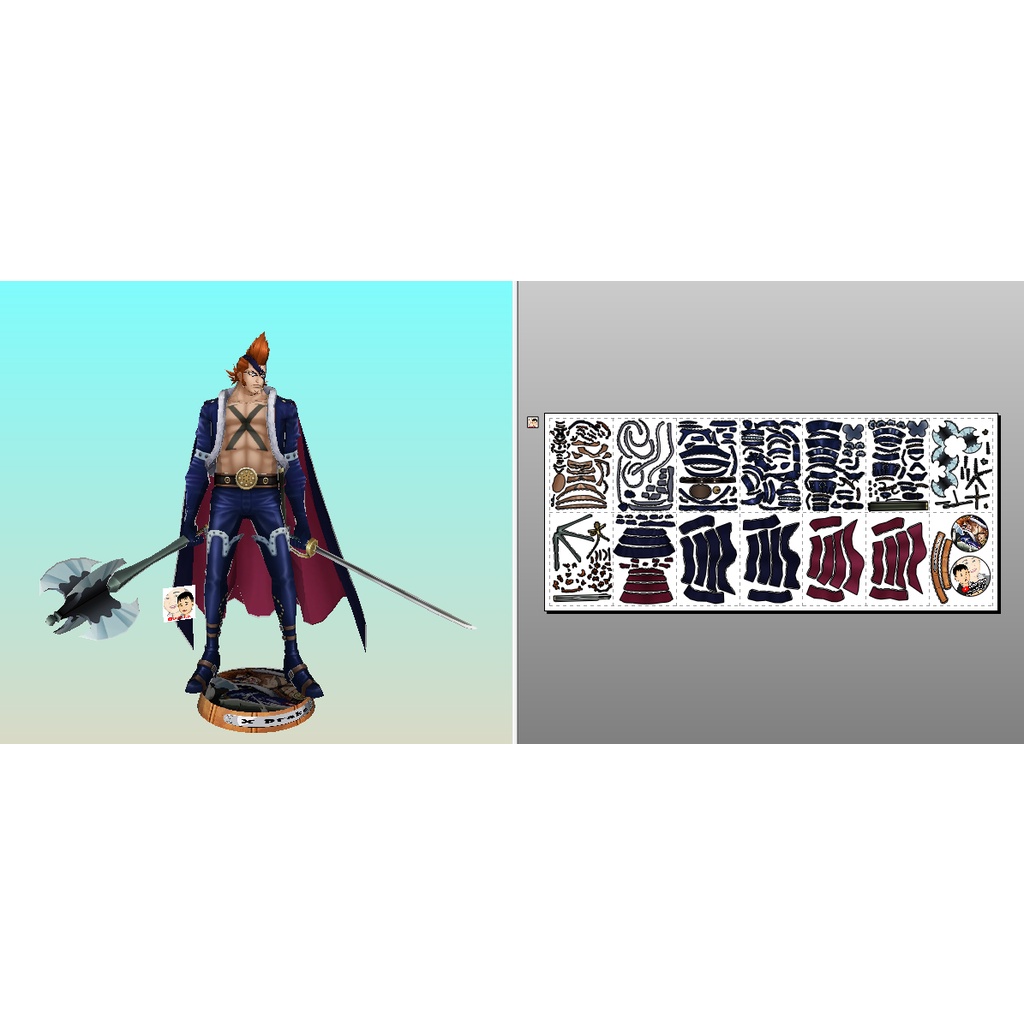 Jual Papercraft One Piece X-Drake File PDO | Shopee Indonesia