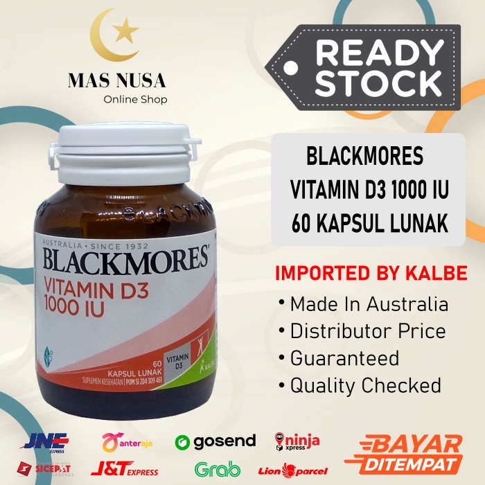 Jual Blackmores Vitamin D3 1000 IU 60 Kapsul Lunak Tulang Sendi Dewasa