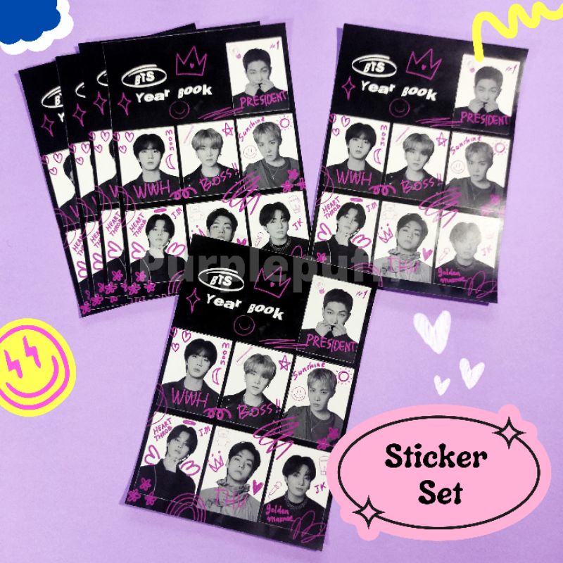 Jual BTS Sticker Deco Sticker set BTS | Shopee Indonesia