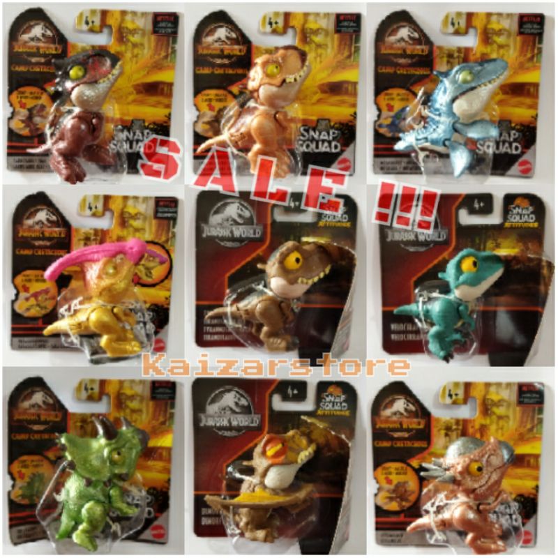Mattel HBC64; HCM22 - Jurassic World Snap Dino Attitudes