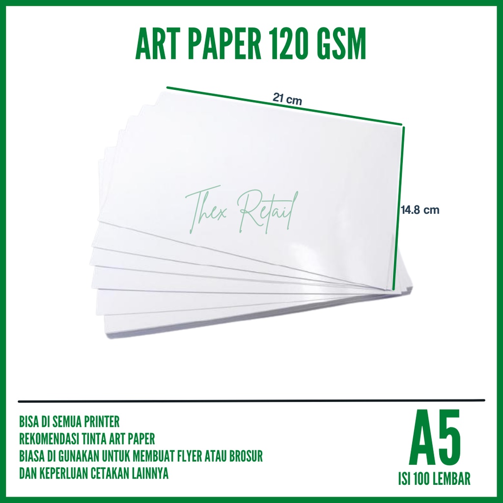 Jual Kertas Art Paper A5 isi 100 lembar / Kertas Brosur A5 Shopee Indonesia