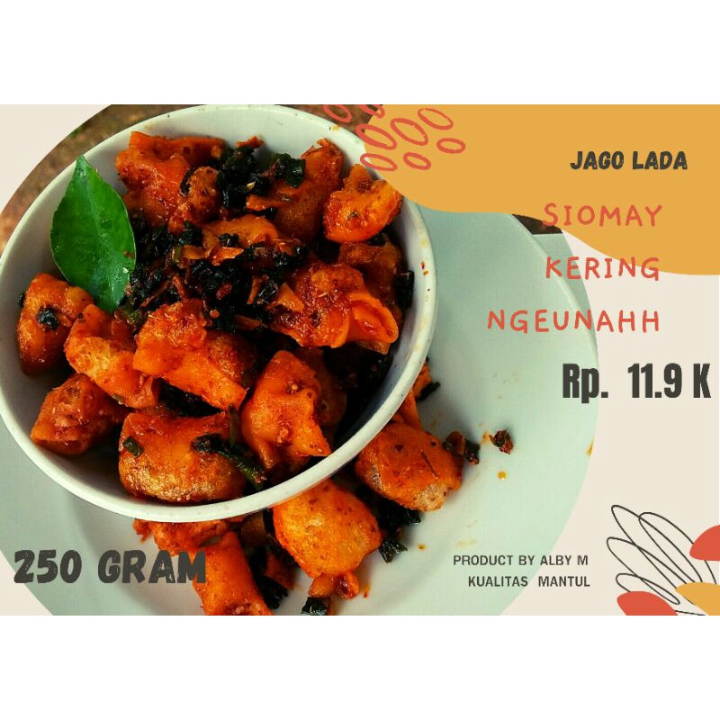 Jual Siomay kering mini seblak/ cemilan pedas jajanan kekinian kemasan ...