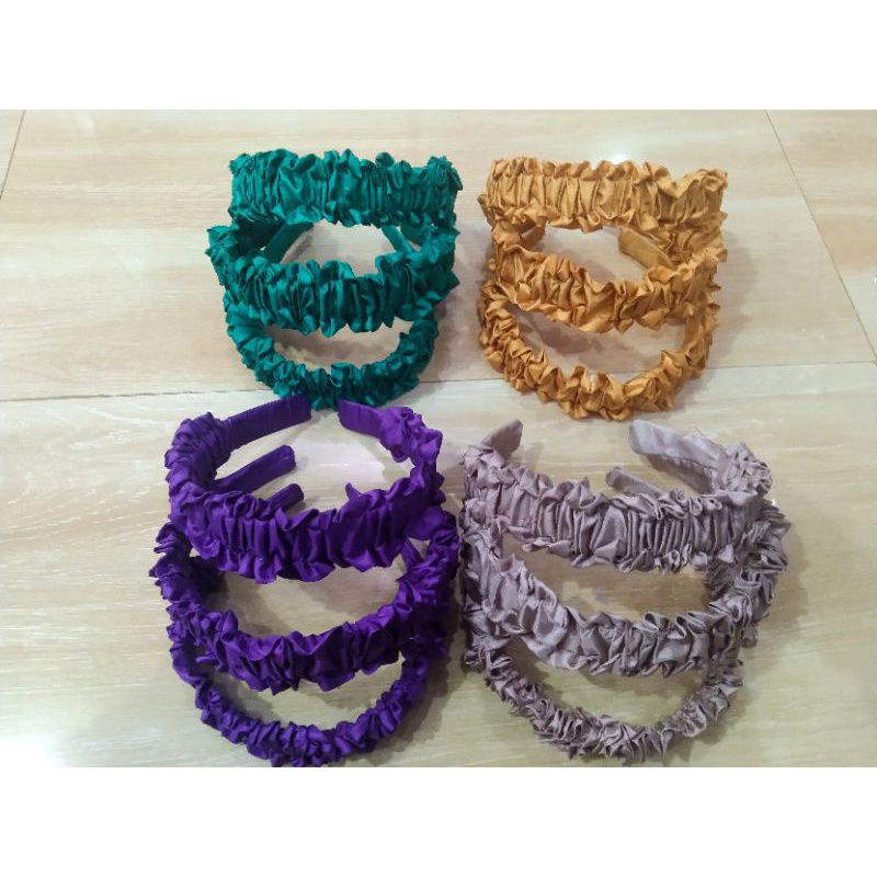 Jual Bando Nagita Slavina Ruffle / Bando Scrunchie Ruffles Kerut Korea ...