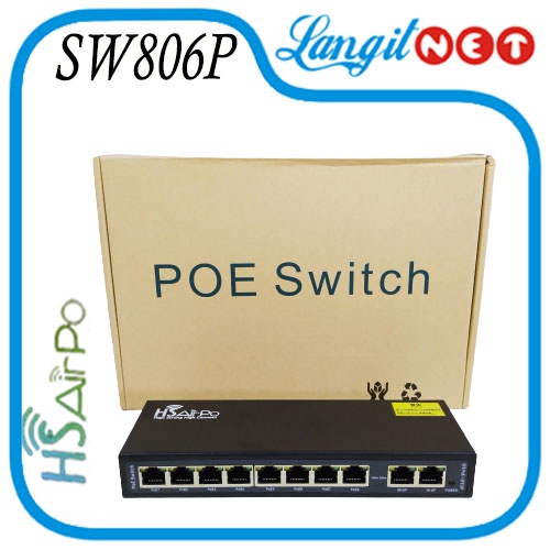 Jual HS AIRPO POE SWITCH 8 PORT 10/100Mbps HSSW806P Shopee Indonesia