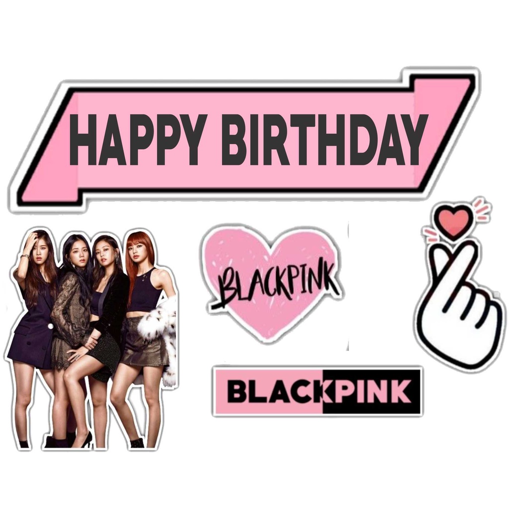 Jual TOPPER CAKE ULANG TAHUN / HIASAN KUE BLACKPINK | Shopee Indonesia