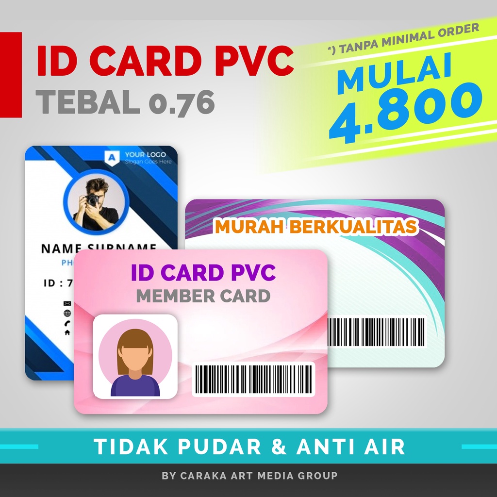 Jual Cetak Id Card Pvc Kartu Pelajarmember Cardkartu Parkir Shopee Indonesia 4552