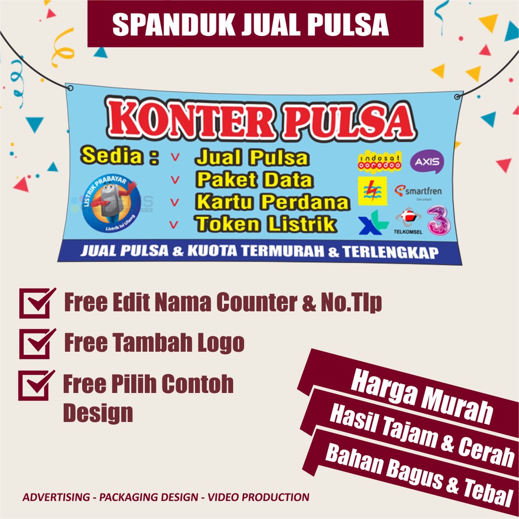 Jual Spanduk Konter Pulsa | Cetak Spanduk Cepat Murah | Spanduk Murah ...