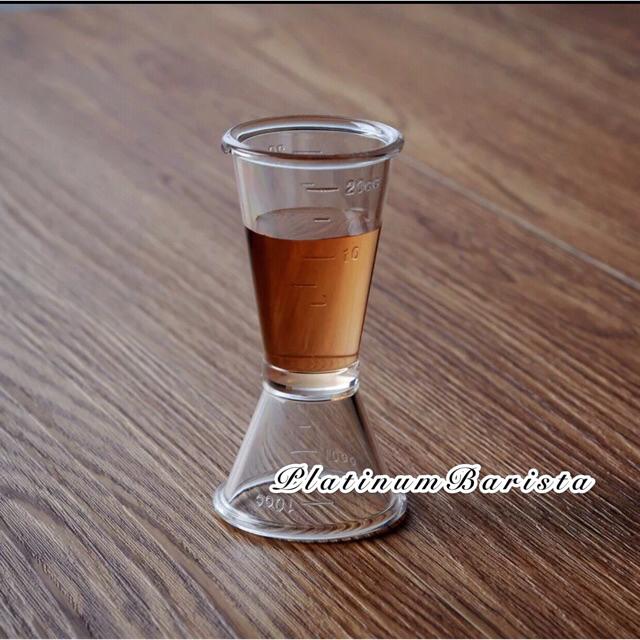 Jual Ded795 Jigger Acrylic Pc Transparan Measure Cup Ukuran Takaran 1020ml 2040ml Plastik 1238