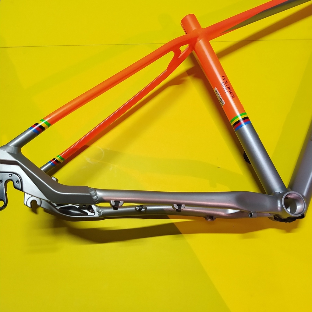 Jual Frame sepeda MTB Folker Teenage boy 27.5 Orange Silver not Mosso ...