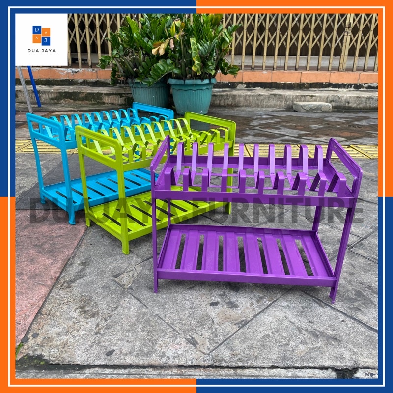 Jual Rak Piring Susun 2 Besi Flipper / Rak Gelas Besi / Rak Dapur ...
